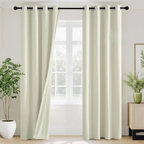 Miniatura 23 de RYB HOME Cortinas de terciopelo beige camello 84 pulgadas, cortinas gruesas de terciopelo para oscurecer la habitación para decoración de granja