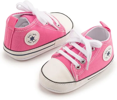 Miniatura 117 de KIDSUN zapatos deportivos altos hasta el tobillo para bebés, niños y niñas con suela antideslizante, suaves, para recién nacidos, zapatos