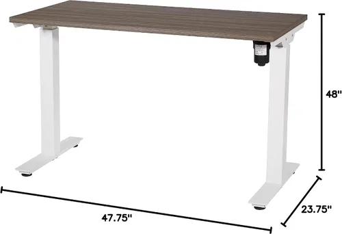 Miniatura 3 de Office Star Prado - Mesa motorizada de altura ajustable de 4 pies con control de memoria programable de 4 posiciones, parte superior de nogal urbano