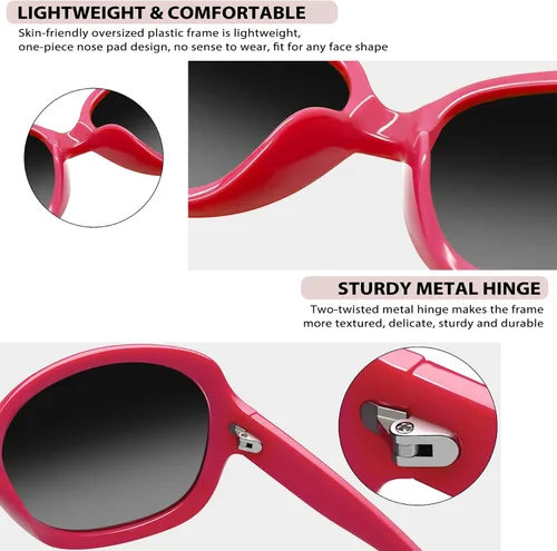 Miniatura 157 de Joopin Lentes de sol de gran tamaño para mujer, polarizados, grandes, para conducción, protección UV, grandes sombras