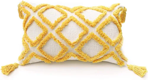 Miniatura 7 de PLWORLD - Funda de almohada con diseño boho de diamantes (1 unidad)