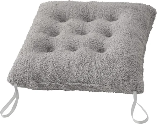 Miniatura 8 de Cojín de asiento cómodo suave para silla, cojín cálido para silla, 16 x 16 x 4 pulgadas, lana de cordero rosa esponjosa para adultos y niños