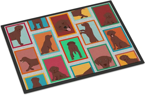 Miniatura 26 de Caroline's Treasures MLM1149MAT - Felpudo rojo Border Collie de 18 x 27 pulgadas, para interiores y exteriores, para entrada, antideslizante, Border