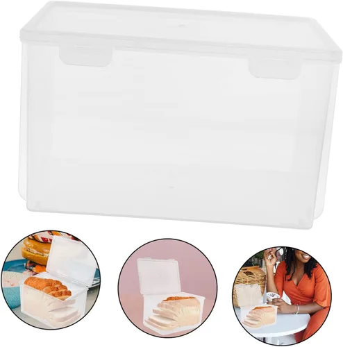 Miniatura 6 de Recipiente hermético para almacenamiento de pan, soporte para pan de cocina, organizador para caja de frescura para refrigerador y encimera