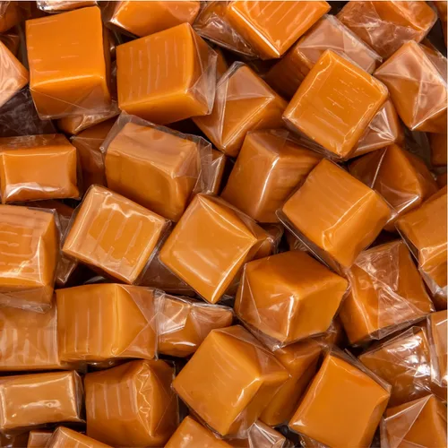 Miniatura 9 de Caramel Cubes Candy - Paquete a granel de 5 libras - Caramelos envueltos individualmente para buffets de dulces, repostería, bolsas de regalo