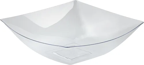 Miniatura 20 de Restaurantware Moderna - Cuencos de plástico de lujo de 8 onzas, 10 cuencos cuadrados desechables para ensalada, duraderos y resistentes