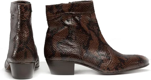 Miniatura 6 de Club Cubano EMMANUEL - Botas de cuero para hombre con tacón cubano Coñac