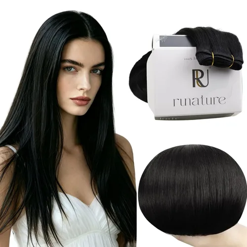 Miniatura 20 de RUNATURE Extensiones de cabello humano rubio con trama para coser, para mujer, añade volumen al cabello, 12 pulgadas, 2.47 onzas (2.47 oz), reflejos