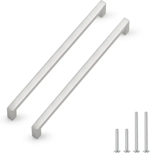 Miniatura 10 de Probrico - Tiradores cuadrados de acero inoxidable para puerta de armario o cajón, color negro, 0.5 pulgadas de ancho