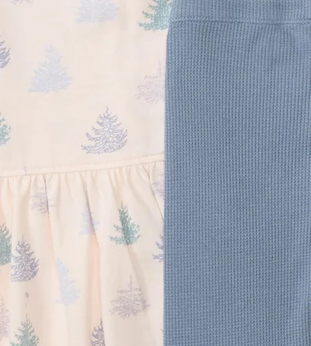 Miniatura 16 de Burt's Bees Baby Conjunto de camiseta y pantalón para bebé, túnica y leggings, 100% algodón orgánico