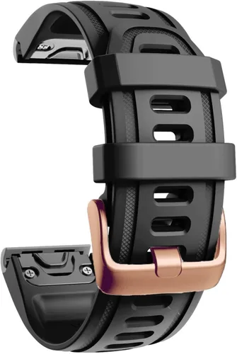 Miniatura 16 de Correa de reloj de liberación rápida pulsera de silicona para Garmin Fenix 5S 5X 5Plus 6S 6X 6 Pro oro rosa hebilla pulsera deportiva
