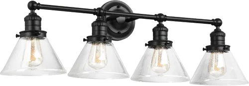 Miniatura 43 de Design House 519892 Kimball Industrial Farmhouse Luz de Pared Interior de 1 Luz con Pantalla de Metal para Pasillo, Baño, Cocina, Vestíbulo, Pintura