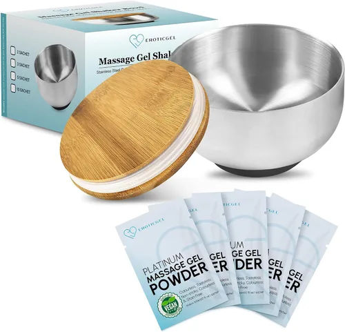 Miniatura 8 de Nuru Massage Gel Powder & Bowl Set 2 x 5g Platinum Sachets + Stainless Steel Mixing Bowl Japanese-Made Powder Vegan Paraben & Glycerin Free
