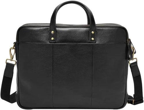 Miniatura 3 de Fossil Haskell - Maletín de cuero o tela para hombre, Black + Quinn Bifold
