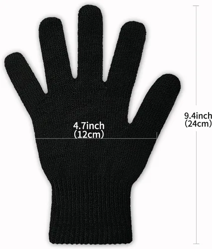 Miniatura 5 de VICSPORT 5 pares de guantes elásticos mágicos de punto de invierno para clima frío