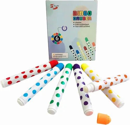 Miniatura 5 de Yuanhe Bingo Daubers - Paquete de 6 en colores mixtos