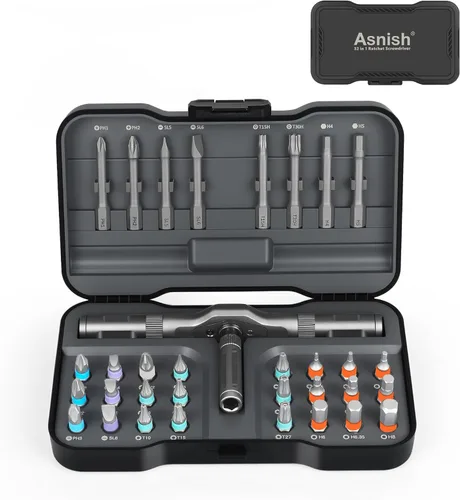 Miniatura 11 de Juego de destornilladores magnéticos 42 en 1, kit de herramientas multibroca de acero S2 premium, portátil para electrónica, reparaciones