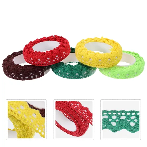 Miniatura 9 de BESPORTBLE Cinta de encaje autoadhesiva para manualidades, manualidades, álbumes de recortes, tarjetas, suministros de enmascaramiento, 5