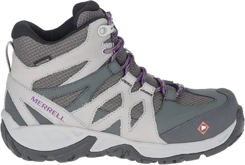Miniatura 2 de Merrell Botas de construcción de cuero de sirena para mujer, con puntera de aleación impermeable, BrindleBoulder