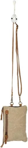 Miniatura 2 de Myra Bag Bolsa de muñeca de lona reciclada de bolsillo de sello S-1223, Marrón