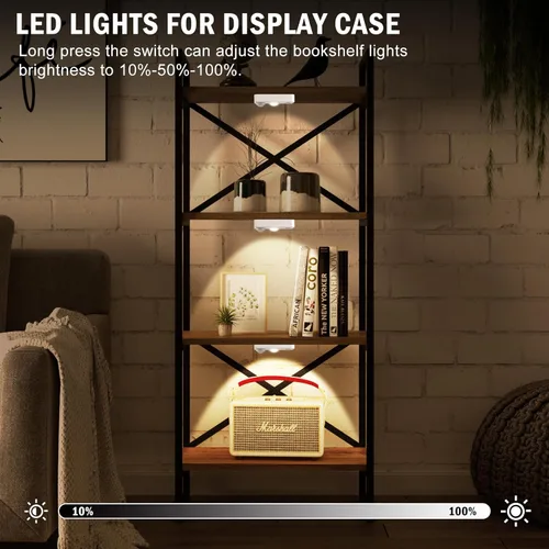 Miniatura 7 de Luces LED Puck con Sensor de Movimiento, Iluminación Inalámbrica Recargable para Debajo del Gabinete, Luz Nocturna Regulable, Luces Debajo