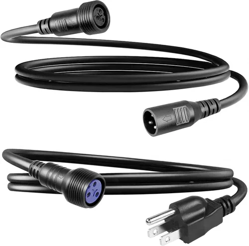 Miniatura 7 de Cable de cable de luces de escenario al aire libre, cable DMX aterproof de 3.3 ft/3.2 pies con XLR macho para luz Par LED impermeable usada por