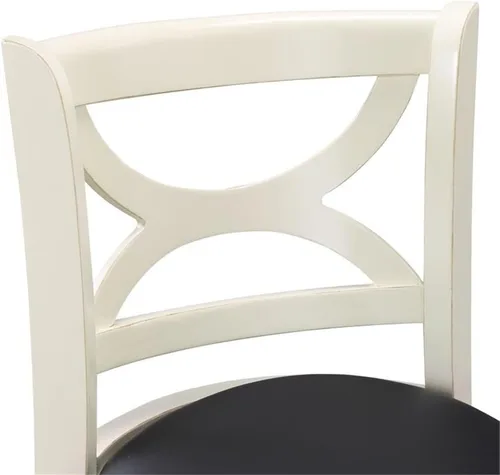 Miniatura 9 de Boraam Florence Taburete giratorio de madera con altura de mostrador - Black Sandthru