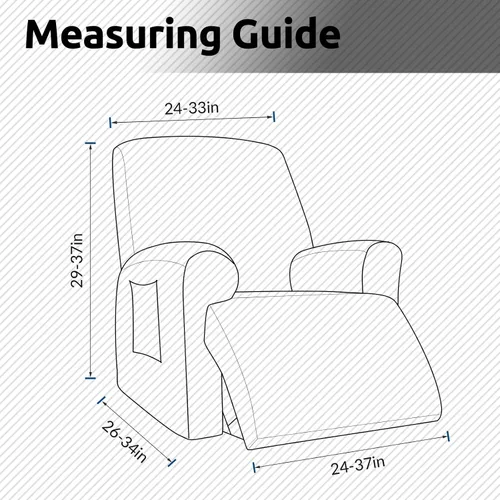 Miniatura 4 de KEKUOU Fundas para sillón reclinable, fundas para sillón reclinable Lazy Boy, fundas elásticas para sofá, 1 pieza de protector de muebles con parte
