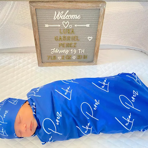 Miniatura 17 de Manta personalizada con nombre para bebés recién nacidos, mantas de bebé personalizadas para niños con nombre, mantas de bebé recién nacido, mantas