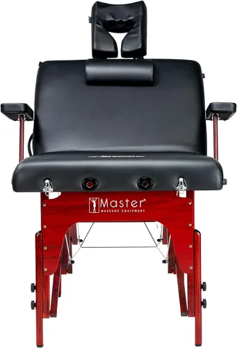 Miniatura 7 de Master Massage Montclair - Mesa de masaje profesional de 31 pulgadas con capa de espuma viscoelástica, color negro (Salon Therma Top)