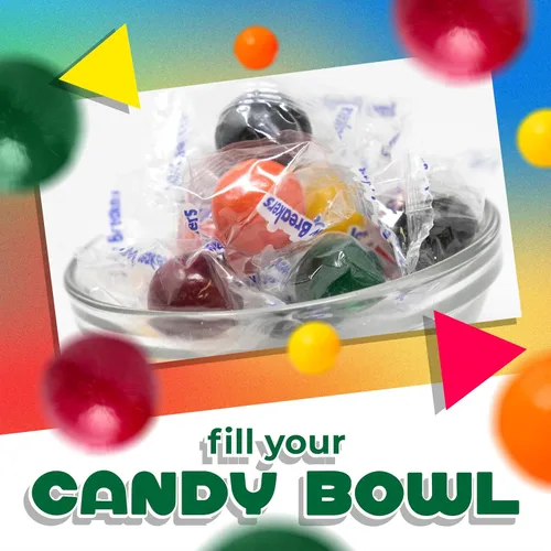 Miniatura 5 de Jawbreakers - Caramelos duros Bolsa de 1 libra – Aprox. 75 unidades Surtido con sabor a frutas
