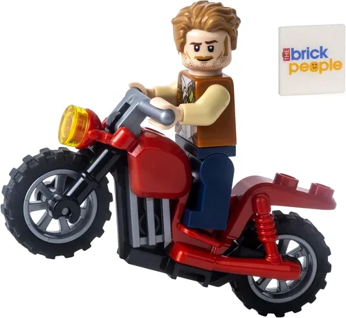 LEGO Jurassic World: Owen Grady Minifigura con motocicleta - A partir de 6 años (1 unidad)