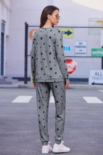 Miniatura 5 de Ekouaer - Pijama para mujer, de manga larga, con estampado de estrellas, suave ropa de dormir con bolsillos