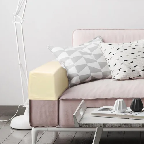 Miniatura 4 de BESPORTBLE 2 fundas de tela elástica para reposabrazos de sofá, fundas para reposabrazos de sillón, antimanchas, lavable, protector de muebles Beige