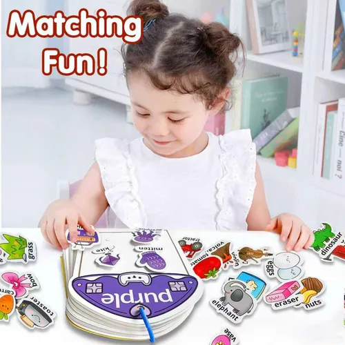 Miniatura 2 de Montessori Busy Book - Juguetes de clasificación de colores para niños pequeños de 3 a 5 años, juguetes educativos para autismo, actividades