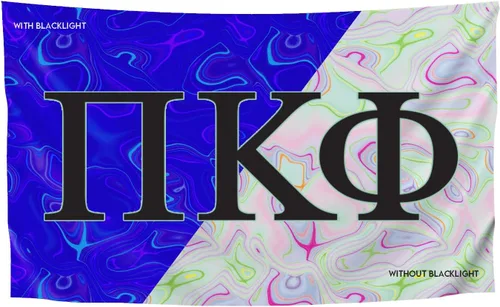 Miniatura 14 de Greek Club Sorority & Fraternity - Bandera de luz negra, 3 pies x 5 pies, licencia oficial, tapiz, exhibición, poliéster, pancarta de letras, CHI