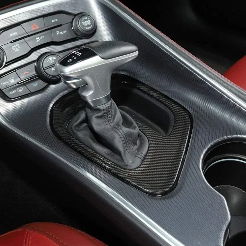 Miniatura 5 de Voodonala para Dodge Challenger 2015-2023 Cubiertas de panel de cambio de marcha central, accesorio de decoración y recorte para Dodge Challenger