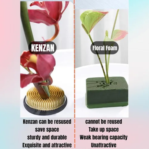 Miniatura 5 de 5 ranas de flores de 1.339 in/1.34 pulgadas de diámetro japonés Ikebana Kenzan Flower Pin Rana Ikebana Arreglo Floral..