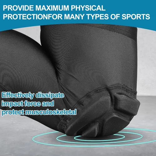 Miniatura 7 de TUOY Rodillera con protector de espinilla, manga protectora para espinilla/rodilla para fútbol, fútbol americano, baloncesto, lucha libre, voleibol