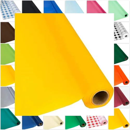 Miniatura 8 de DIY Craft - Rollo de plástico negro para mesa de banquete, 300 pies de largo (26 colores)