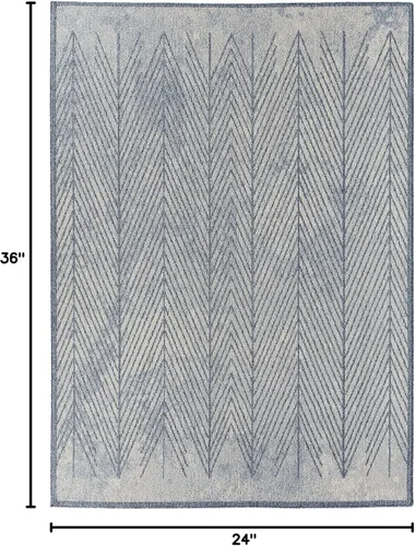 Miniatura 2 de LUXE WEAVERS - Alfombra geométrica azul 2x3
