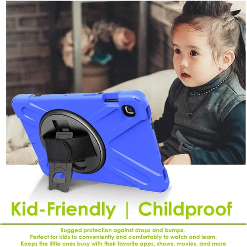 Miniatura 9 de KIQ Shield Series Samsung Tab 10.1 Case SM-T510/T515 Samsung Galaxy Tab A 10.1 Case 2019 Cubierta resistente a prueba de golpes 360 Kickstand