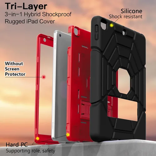 Miniatura 3 de Grifobes Fundas para iPad 6ª/5ª generación 2018/2017, para iPad Air 2 2014 9.7 pulgadas, resistente a prueba de golpes y resistente funda protectora