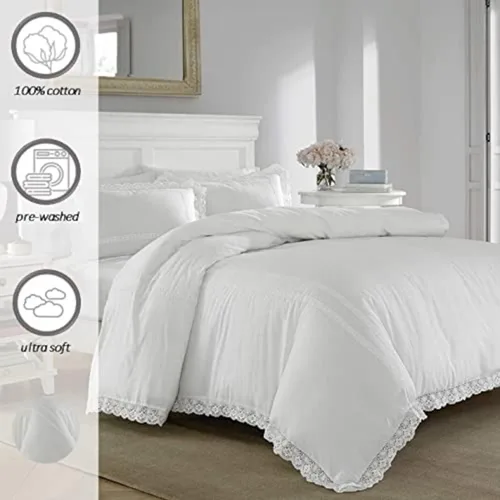 Miniatura 6 de Laura Ashley - Juego de funda de edredón tamaño individual, ropa de cama reversible de algodón con funda a juego, decoración ligera del hogar
