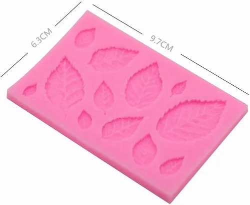 Miniatura 3 de Molde de fondant para bricolaje, flores, cola de sirena, hojas, lindo molde de silicona para pastel de caramelo de chocolate, vela de arcilla hecha