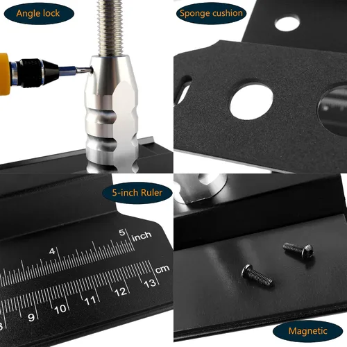 Miniatura 6 de Estación de trabajo universal de aleación de aluminio a control remoto para reparación, altura ajustable, rotación de 360 grados, elevación