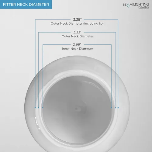 Miniatura 4 de Beam Lighting - Globo de repuesto acrílico transparente de 6 pulgadas, cubierta para techo, accesorios de pared, postes de lámpara o farolas