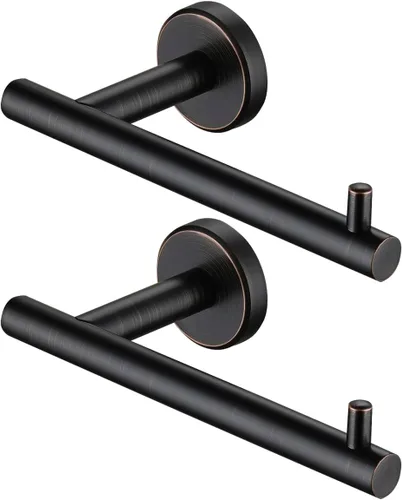 Miniatura 13 de JQK Soporte para Papel Higiénico, 5 Pulgadas Acero Inoxidable 304 Grosor 0.8mm Dispensador de Papel Higiénico para Baño, Sostiene Mega Rollos