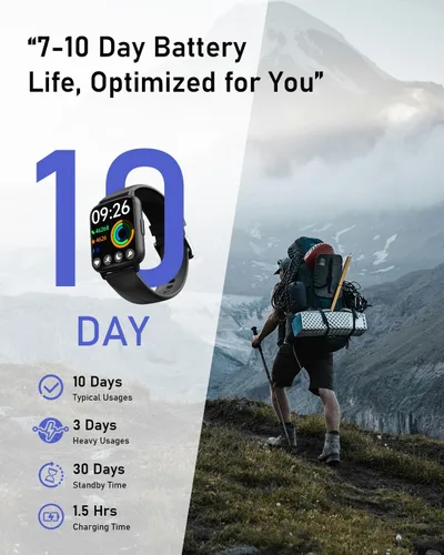 Miniatura 6 de DIVElink Relojes inteligentes para hombres y mujeres, rastreador de actividad física con monitor de frecuencia cardíaca, IP68, impermeable, más