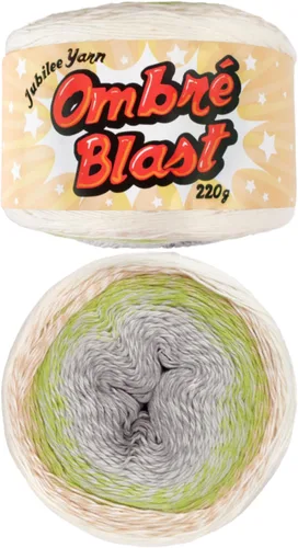 Miniatura 18 de JubileeYarn Hilo Ombré Blast - 220g/pastel Algodón Peso Bebé - Cripta de Hielo - 1 Pastel 119 Cripta de hielo